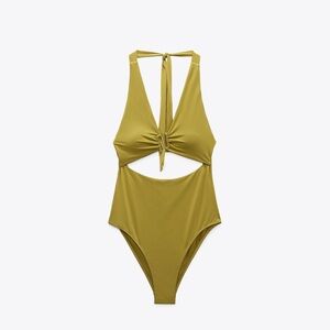 Zara Halter neck one piece swimsuit